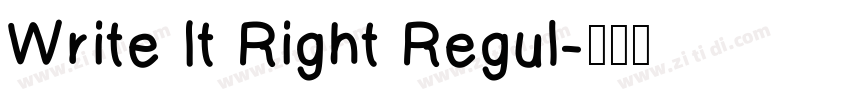 Write It Right Regul字体转换